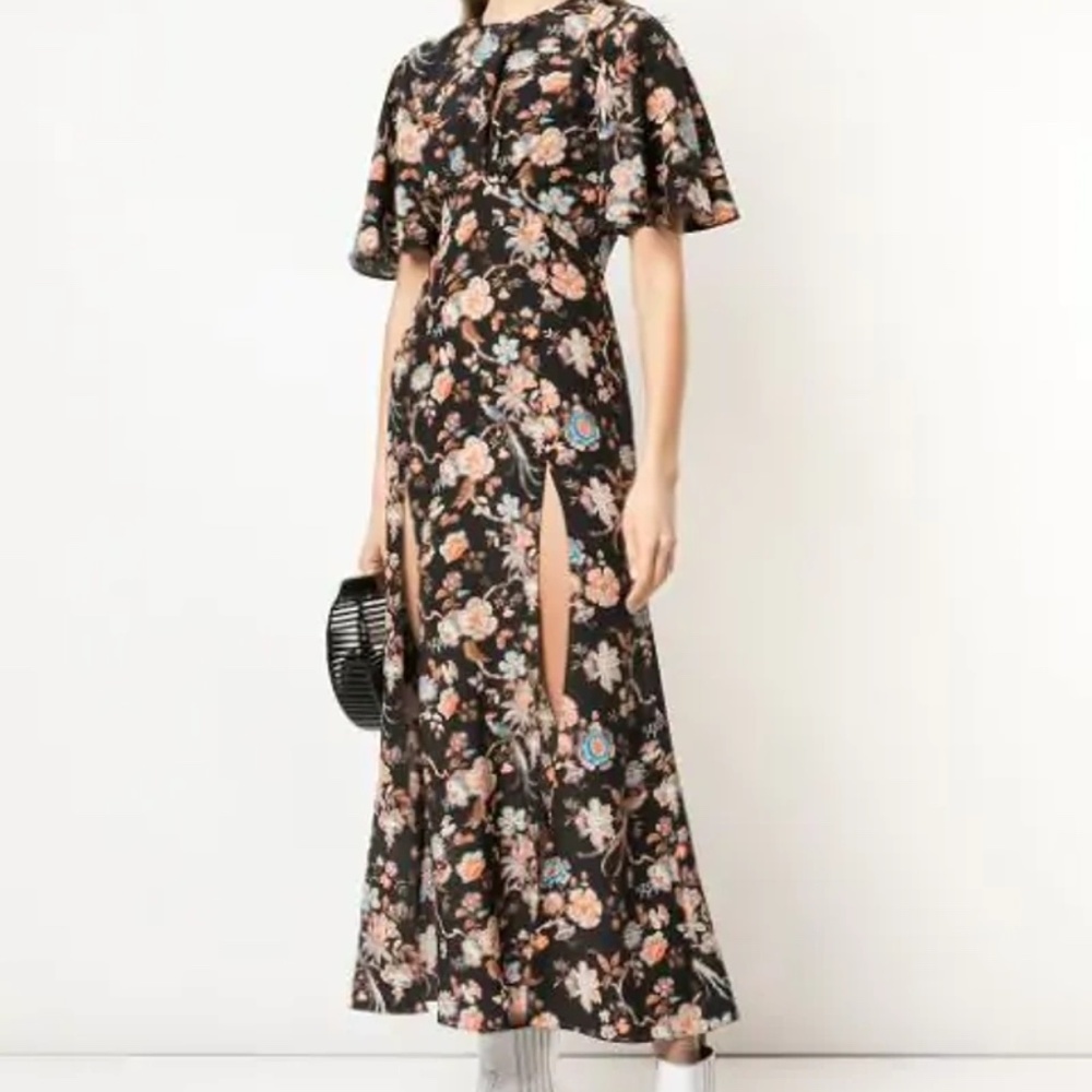 Les Rêveries Liberty Jannah Black Silk Dress, Size 0, Brand New With Tag…